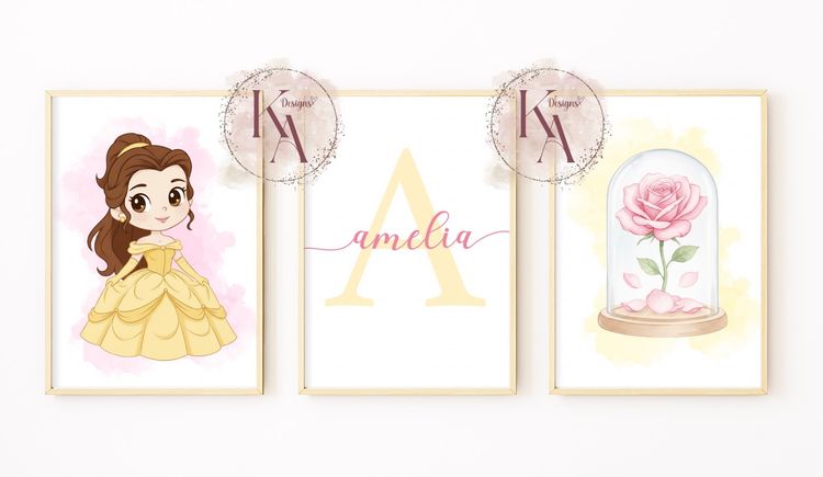 Disney A4 Set of 3 Fairytale Wall Art Prints product image